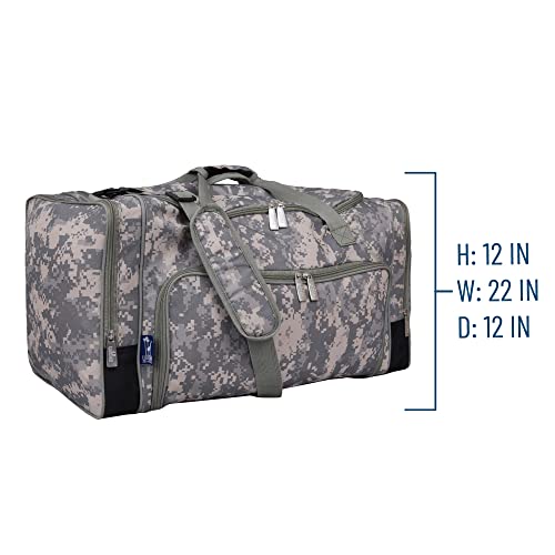 Wildkin Kids Weekender Duffel Bags For Boys & Girls, Perfect For Sleepovers And Travel Duffel Bag For Kids, Carry-On Size & Ideal For School Practice Or Weekend Travel Bag (Digital Camo) #TOP3