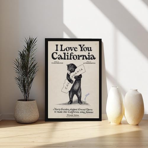 Impression sur toile I Love You California pour habiller un mur vide de bureau - 6