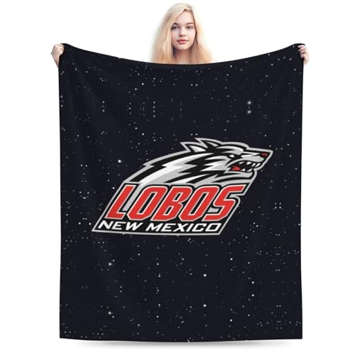 New Mexico Lobo Ultra-Soft Micro Fleece Blanket Multi-Size Flannel Blanket