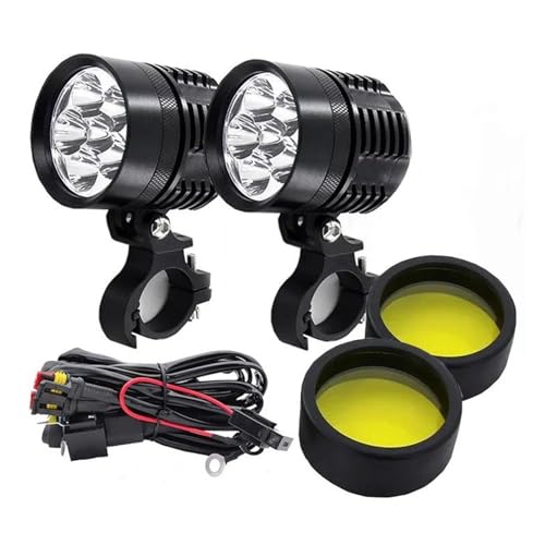 Luces auxiliares moto con faros antiniebla LED impermeables sin parpadeo