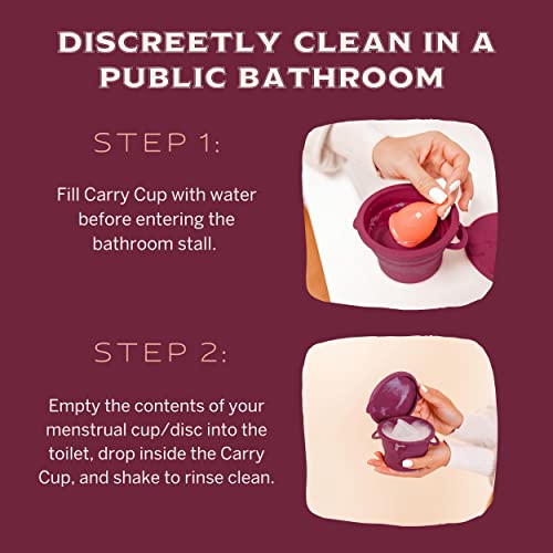 Pixie’s Public Restroom Menstrual Cup Wash Case 12oz - Collapsible Cleaner Container to Clean Your Menstrual Disc & Period Cup - Microwavable Friendly - Foldable for Travel - Sterilizer Case Holder - Image 5