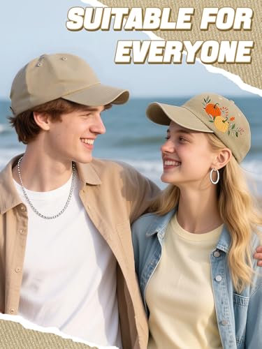 Image of Biggun Embroidered Baseball Cap for Girls Women Men | Adjustable Soft Breathable Cotton Hats for Fall Gifts