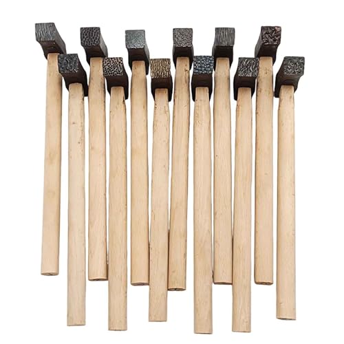iDili 12PCS Gold and Silver Jewellery Texture Hammer Processing Hammering Engraving Texture Hammering Gold Tools