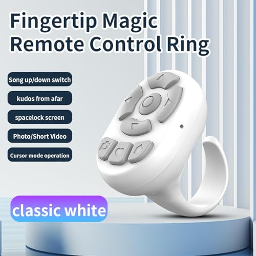 Anillo de control multimedia inalámbrico con clicker remoto para pasar páginas en tableta 4