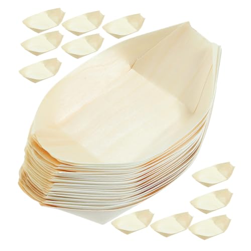 Barcos desechables de madera para sushi 200 pcs miniatura 1
