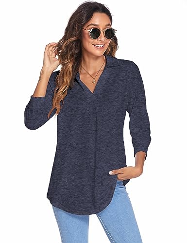 Image of Newchoice Womens 3 /4 Sleeve Shirts Business Casual Tops
