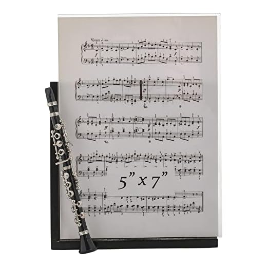 Broadway Gift Marco de fotos decorativo para clarinete, color negro
