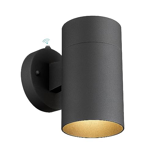 Image of Ken & Ricky Dusk to Dawn Outdoor Wall Sconce Lights,Cylinder,Black,1 PK