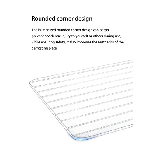 Image of Defrosting Tray for Frozen Meat, Defrosting Plate, Thaw Board Plate, Fast defrosting Tray for Fish, Meat, Poultry or Anything Else that is Frozen (11.6 inch L x 8.3 inch W x 0.1 inch H)
