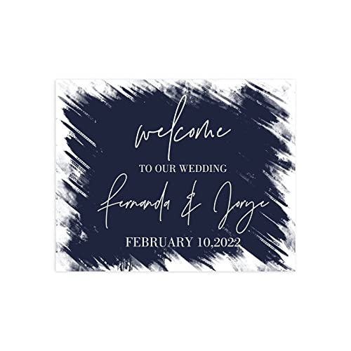 Décoration de mariage grand format personnalisable pour accueil invités