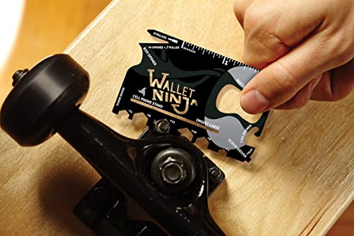 Wallet Ninja Multitool Card – 18 In 1 Credit Card Size Multi-Tool For Quick Repairs, Edc Survival Gear, Bottle Opener, Camping – Cool Gadget And Stocking Stuffer – Black (3) #TOP4