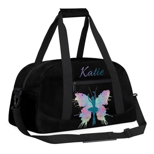 Dance Duffle-Bag for Teens Girls,Custom Ballet-Bag for Dancer,Carry-on Lightweight for Travel-Duffle,Overnight,Workout Ballet Dancer Green3