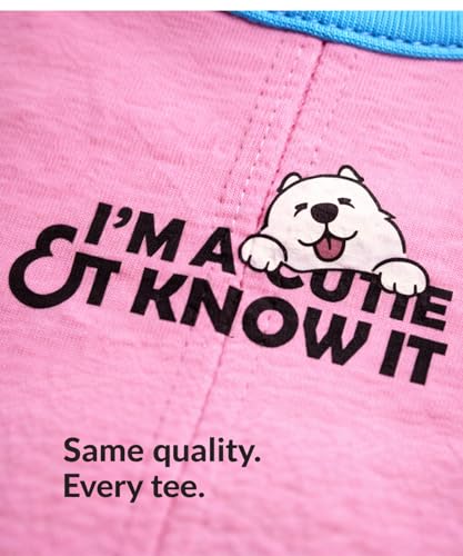 Image of CutiePaw T-Shirt for Dogs and Cats (Pack of 3) | Printed Pet T-Shirts | Dog T Shirts | Trendy Vest | Sleeveless Cotton Tshirt | Comfortable & Breathable Pet Clothing | Summer Tshirts