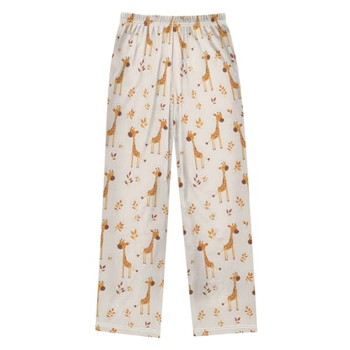 Little Giraffe Cute Prints Pajama Pants Lounge Sleep Pants Elastic Waist Long Pajama Bottoms with Pockets for 6-14 Years2