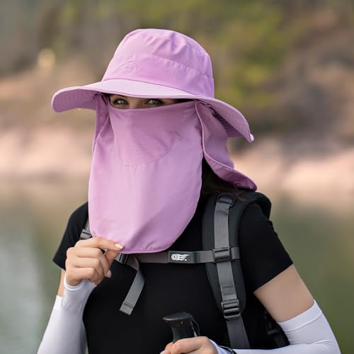 Image of Sun Hats for Men Women Fishing Hat UPF 50+ Breathable Wide Brim Summer UV Protection Hat