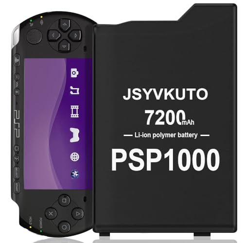 JSYVKUTO 2 Pack 7200mAh PSP1000 Battery, New 0 Cycle Upgraded Higher Capacity Replacement Battery for Sony PSP1000 1001 PSP-110 PSP-280 Console with Repair Tool Kit