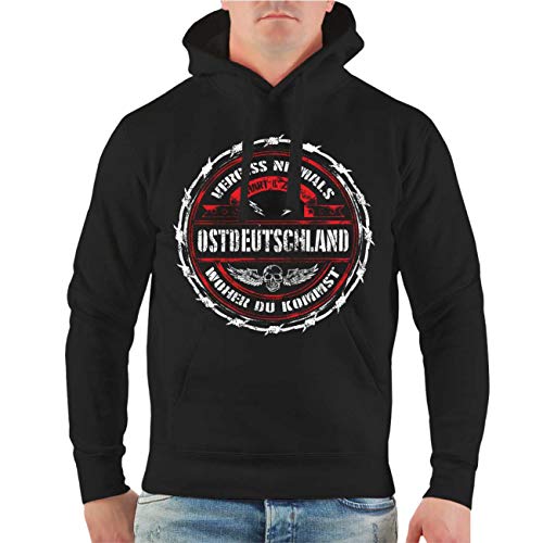 No Fight No Glory Männer und Herren Kapuzenpullover Ostdeutschland - Mein Arbeitsplatz Mein Kampfplatz (mit Rückendruck) Größe S - 4XL Cover