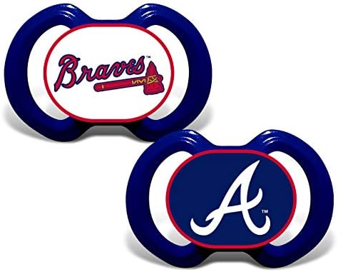 Baby Fanatic Atlanta Braves Pacifier 2-Pack, Multi, One Size (ATB2000) image 2