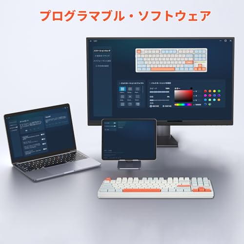 Image of x VGN V87 Gaming Keyboard, Wireless Mechanical Keyboard, Programmable Keyboard, 87 Keys, Hot Swap, Bluetooth, 2.4GHz /USB-C 3 Modes Connection, Supports Win, MacOS, Linux, Android and More