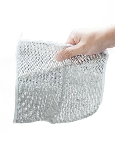 ワイヤー食器洗い布 布巾 キッチン スクラブふきん10枚ッシュ布万能キッチン布汚れを傷つけない食器フライパンレンジ電子レンジシンクマジック雑巾鏡洗剤雑巾キッチン雑巾食器雑巾超細い繊維布鏡面清潔浴室洗面台雑巾拭き取り窓拭き鏡起き上がり防止