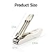 No Splash Nail Clippers for Fingernail and Toenail, 100% Medical Grade Stainless Steel, Professional Nail Cutter with Detachable Nail Catcher Shell,Maximum Sharpness (white)
