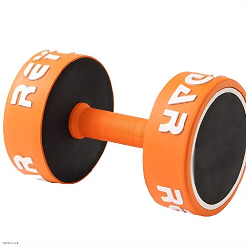 Mancuernas de protección del medio ambiente fijas, mancuernas para hombres, fitness, hogar, moda naranja, traje de levantamiento de pesas (color: naranja-10 kg) (naranja)