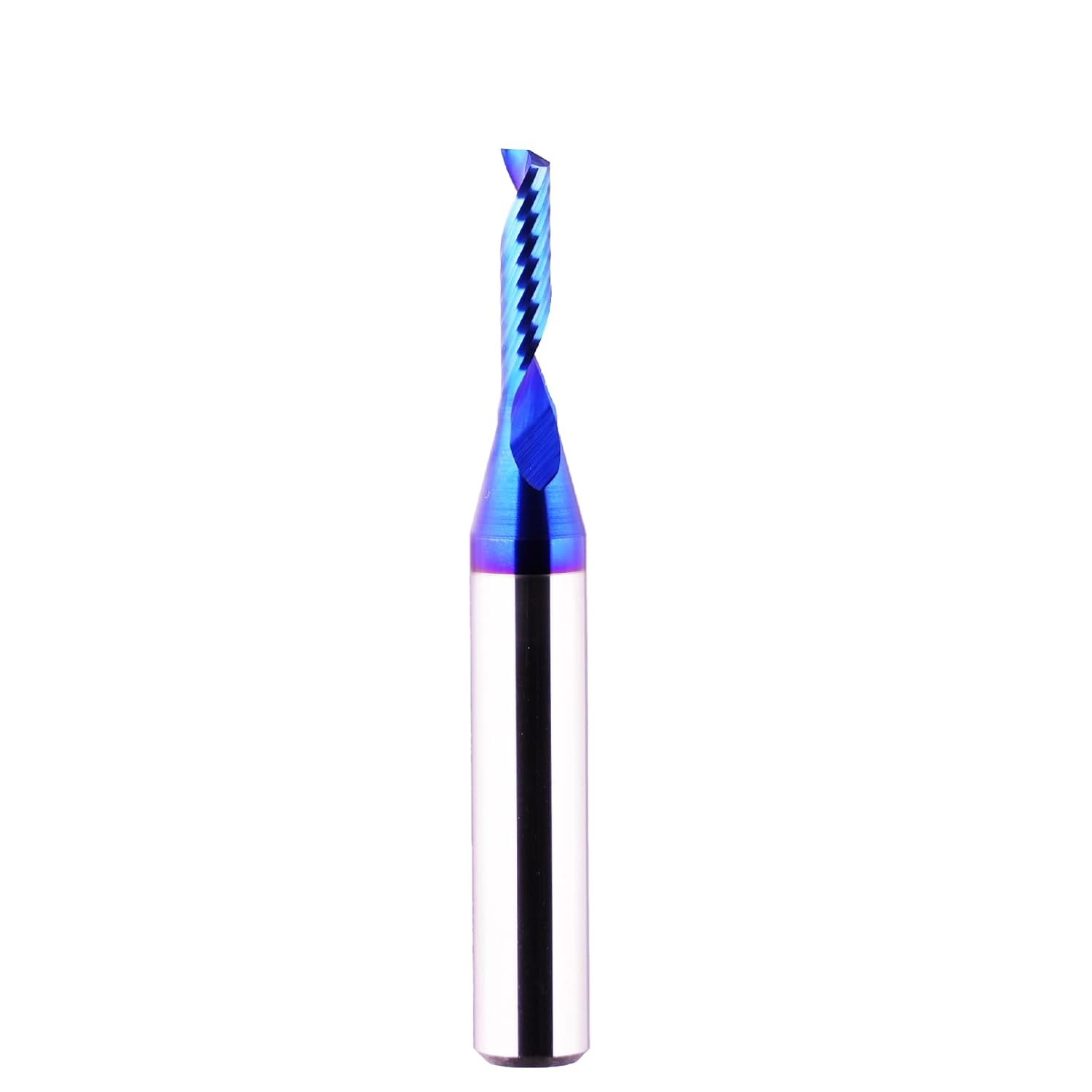 O Single Flute 1/4" Shank Cutting Diameter CNC Router Bits Spiral End Mill for Aluminum Acrylic PVC MDF Plastic