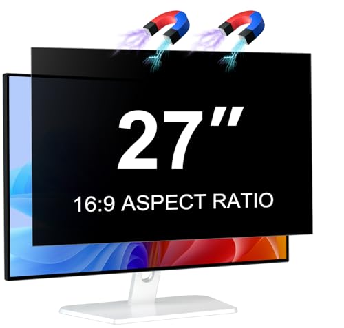 Protector de pantalla de privacidad 27" magnético para oficina reducción de luz azul y reflejos
