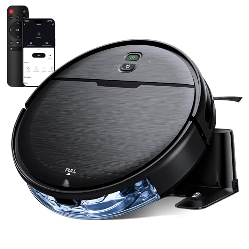 Image of Robot Vacuum and Mop Combo, 2 in 1 Robot Vacuum Cleaner with WiFi/App, Smart Robotic Vacuums with Strong Suction, Schedule, Self-Charging, Slim, Quiet, Ideal for Hard Floor, Pet Hair, Low Pile Carpet