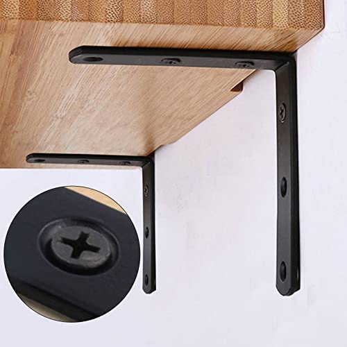 Support d'angle en L Eagles 80mm en métal robuste pour renforcer les meubles avec vis - 6
