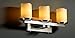 Justice Design Group CNDL-8773-10-CREM-MBLK Candlearia Collection Dakota 3-Light Straight-Bar Bath Bar