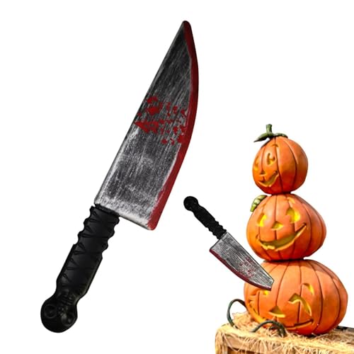Faux Jouet De Coupe – Accessoires D'Halloween Couteau Tranchant Sanglant Couteau À Fruits Moulé Par Soufflage Jouet En Plastique Simulation Couteau De Sang Trick Dance Performance Trick Knife, Hallowe