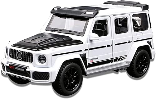Image of DEOXY Die-cast 1:32 Brabus Model Car Toy for Kids Metal Car Alloy Pull Back with Friction Powered Openable Doors & Light, Music Boys Gifts for Kids (White)