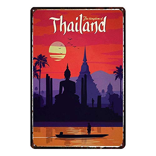 WallAdorn Thailand Plaque De Fer Panneau De Décoration Murale Vintage pour Cafe Bar Pub Cover