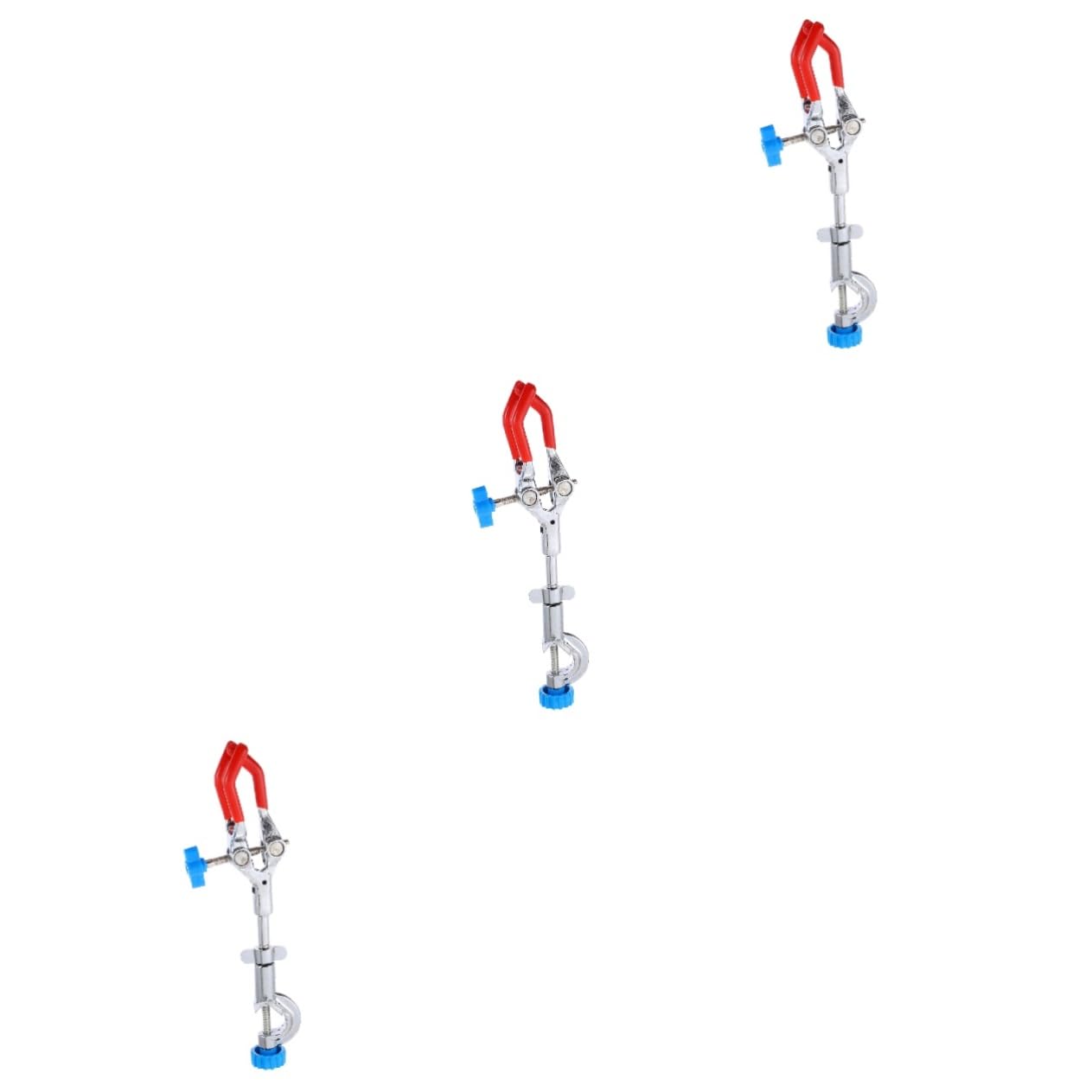 Alipis 3 Pezzi Laboratorio Prong con Base per Provetta e Matraccio Pinza Antiscivolo per Esperimenti e Lavoro Laboratorio