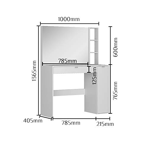Penteadeira 1 Gaveta 1 Porta Nova Mobile Branco