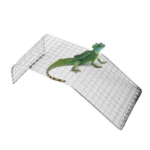 Tuyhnj ヒゲトカゲ用ハンモック - ステンレス製リザードホロウクライミングハンモック,水槽アクセサリー 爬虫類冷却ベッド サーモンヘビ 亀 ヤドカリ用