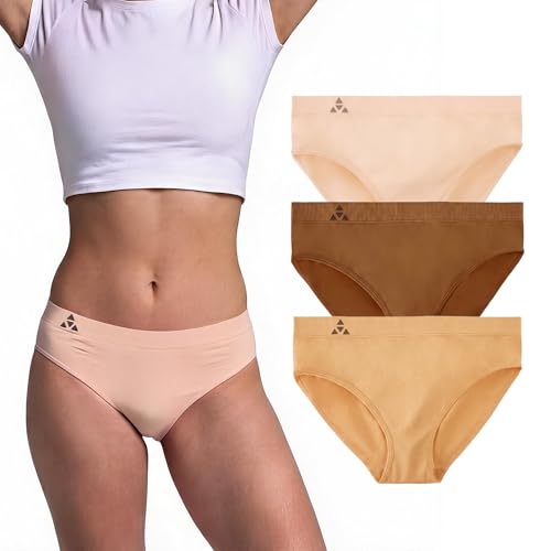 Image of Balanced Tech Moisture Wicking Underwear for Women, Seamless Workout Hipster Brief Bikini Panties