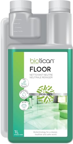 Biotican Floor, nettoyant sol, formule probiotique concentrée, nettoyant écologique pour tous types de sols, parfum fleuri, 1L