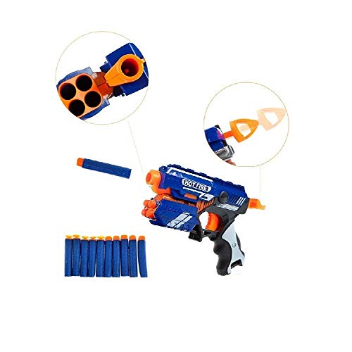 Image of ToysBuddy Toys Blaze Blaster Storm Hot Fire Shooting Toy Gun with 10 Soft Foam Bullets Perfect Guns for Boys Kids,Multicolor