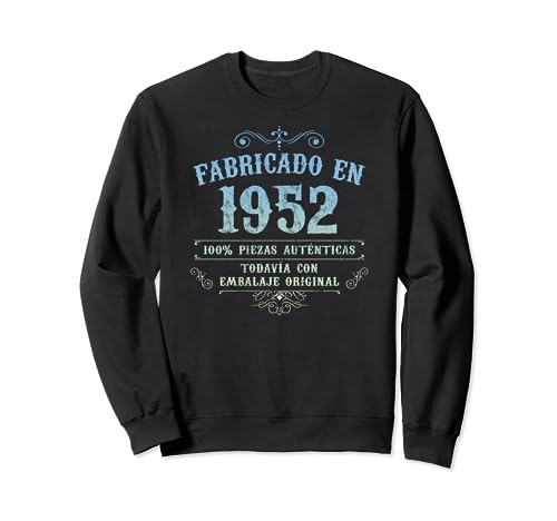 Fabricado En 1952 Vintage Original Cumpleaños Sudadera