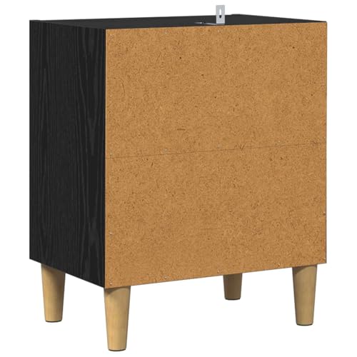 Table de chevet noire 40x30x50cm table d'appoint de chambre