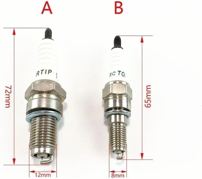 Motorcycle Compatible for ZONGSHEN Spark Plug D8RTIP And JH9RC NC450 MOTOLAND GR8 BRZ HENGJIAN KAYO Engine Accessories Pit DIrt Bike Part High-performance Spark Plugs(JH9RC)