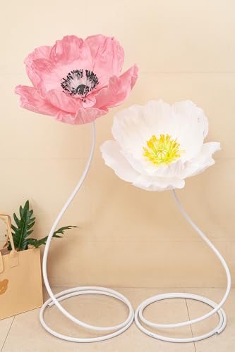 Tiges de fleurs blanches flexibles de 3m de long pour décors modulables