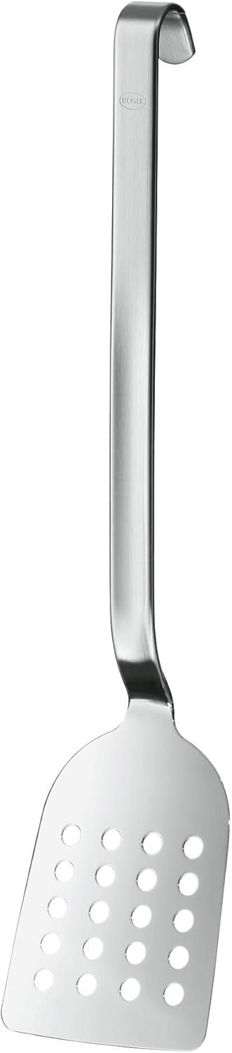 Rösle Stainless Steel Hook Perforated Turner, 13-inch,10071