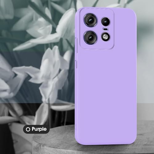 Image of Back Cover for Motorola Moto Edge 50 Pro 5G | Full Camera Protection | Premium Liquid Silicon Case | Flexible Bumper Case for Motorola Moto Edge 50 Pro 5G (Purple)
