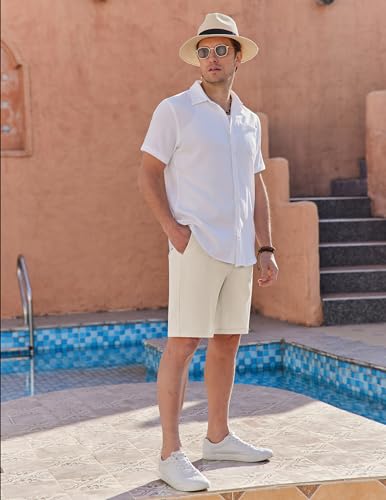 COOFANDY Men's Golf Shorts 8 Inch Lightweight Quick Dry Casual Dress Shorts Hiking Travel Shorts with Pockets3