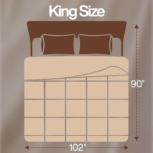 Image of Utopia Bedding King Comforter Duvet Insert, Quilted Beige Comforter with Corner Tabs, Box Stitched Down Alternative Comforters King Size 90 x 102 inches