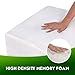 Abco Tech 8in Leg Elevation Pillow with Memory Foam Top - Elevating Leg Rest to Reduce Swelling, Back, Hip, and Knee Pain - Leg Support Pillow to Elevate Feet While Sleeping, Reading - Washable Cover
