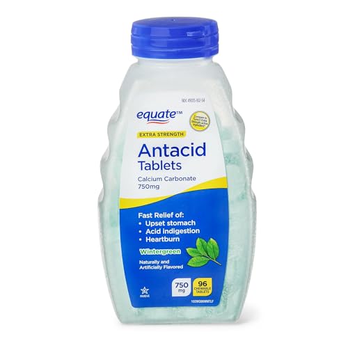 Equate Extra Strength Antacid Wintergreen 750 mg 96 Chewable Tabs